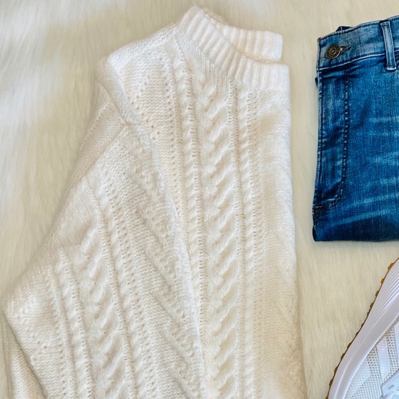 Alpaca Chunky Oversized Sweater Braided Knit Wool - Picture 12 of 14